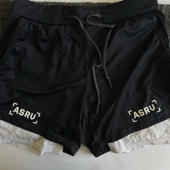 ASRV Dark Navy Athletic Shorts - Picture 1 of 8